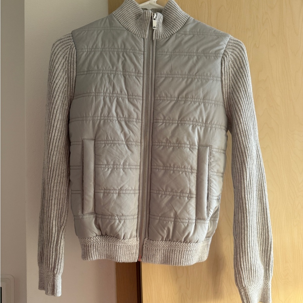 Reiss Light Gray Ribbed Sweater